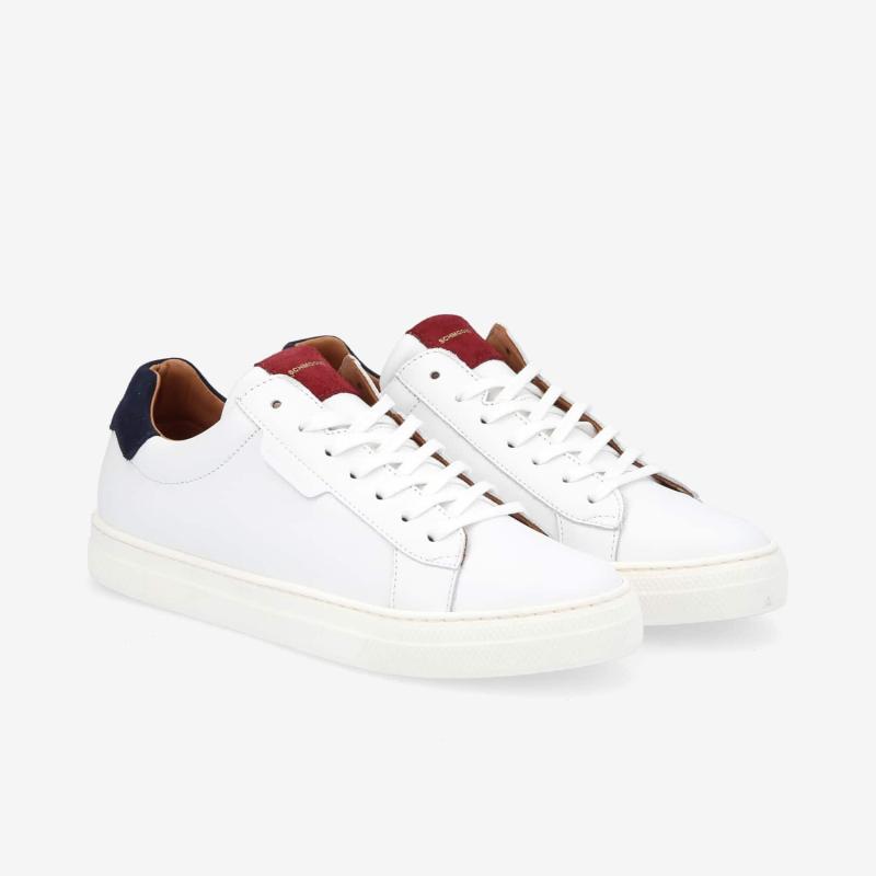 SPARK CLAY M - NAPPA/SUEDE/SDE -  BLANC/ROUGE/BLEU